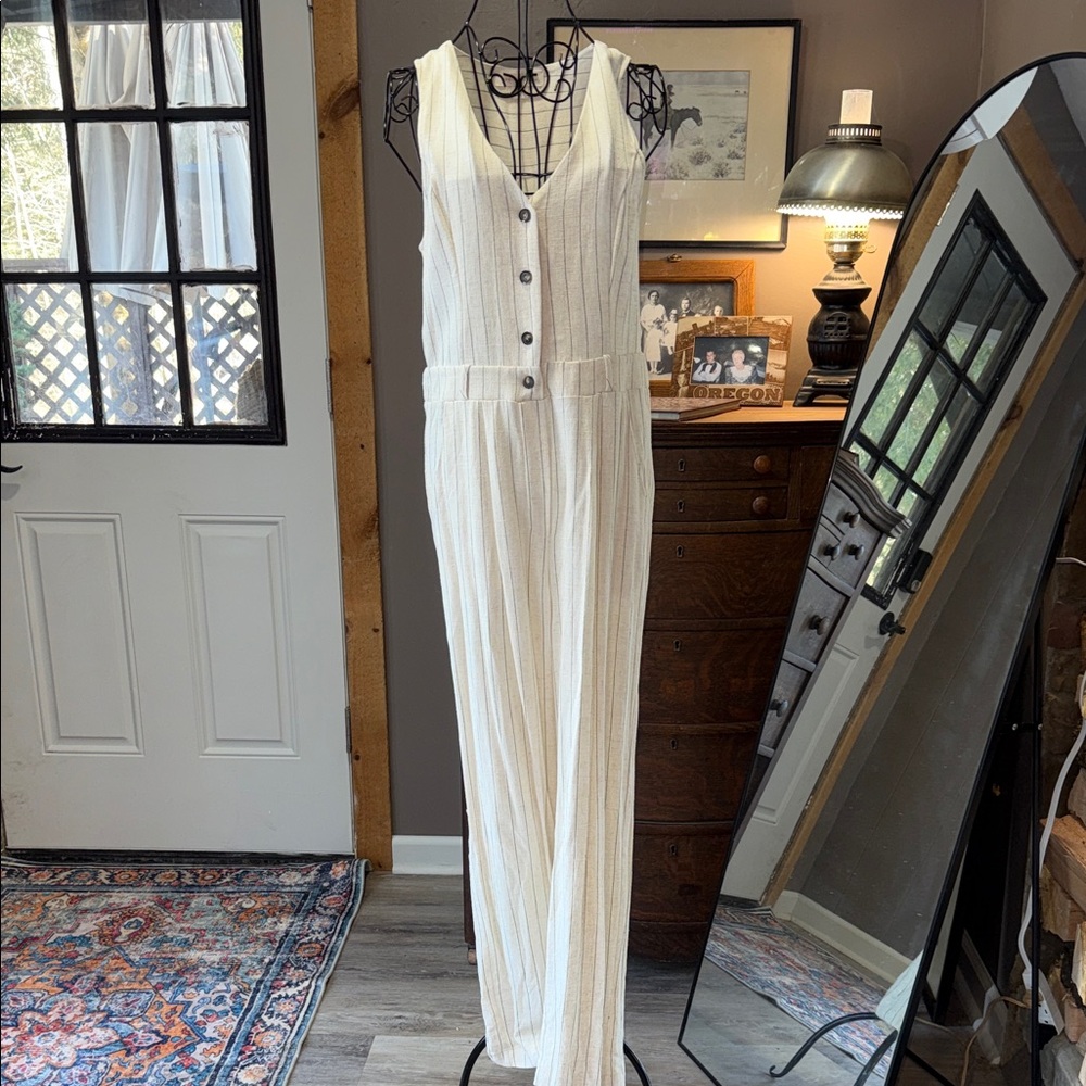 Chic Striped Sleeveless Jumpsuit